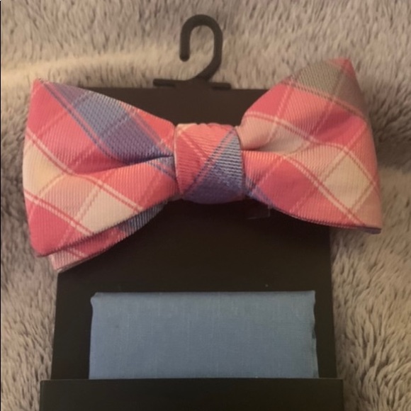 NWT JF Ferrar Pretied Bow Tie and Pocket Square - Picture 11 of 13